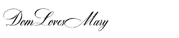 DomLovesMary字体