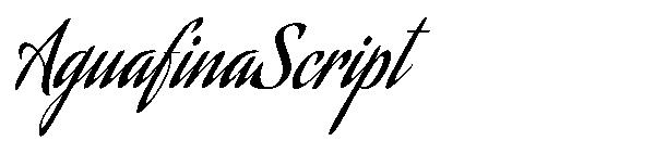 AguafinaScript字体