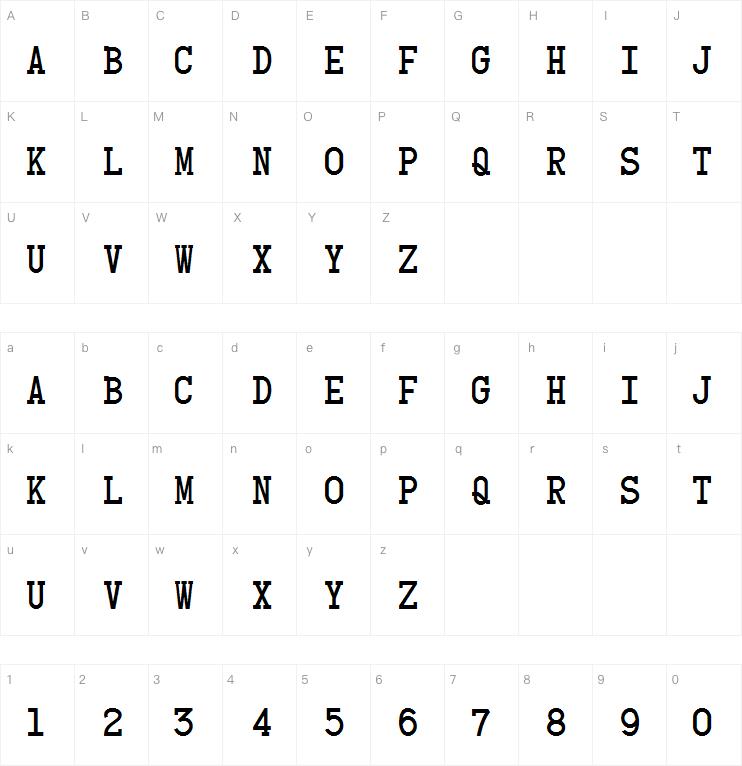 characters字体