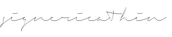 signericaThin字体