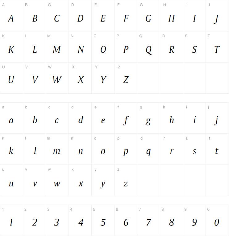 AmerigoBT ItalicA字体