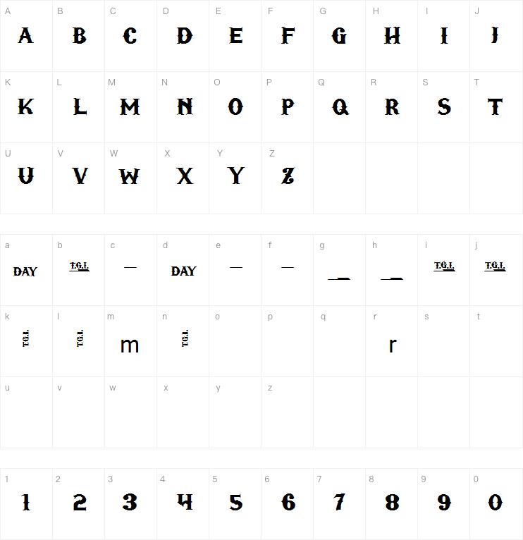 TGIFriday字体