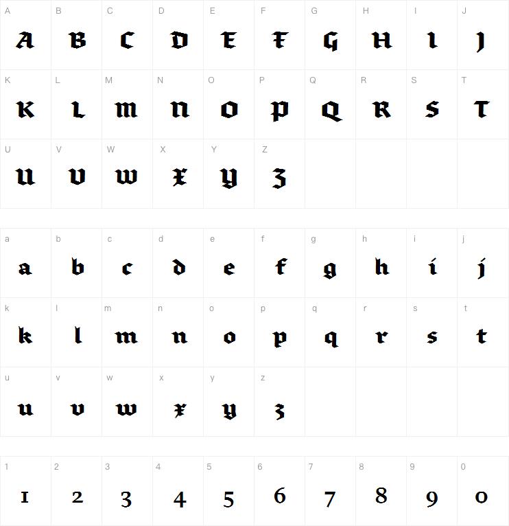 brokenscript字体