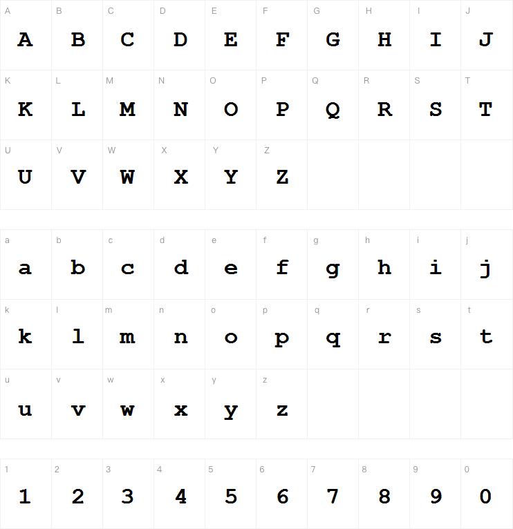 courieNew字体