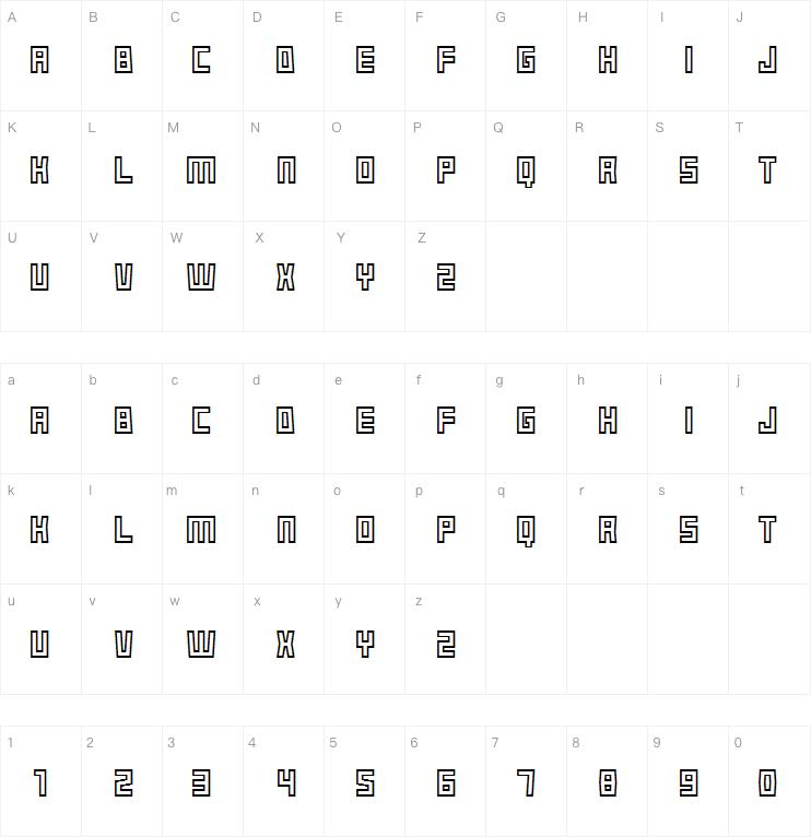 Box Outline字体