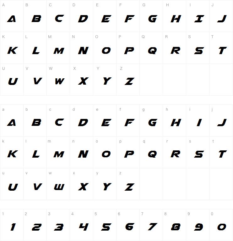 Airstrike字体