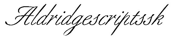 Aldridgescriptssk字体