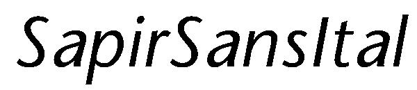 SapirSansItal字体