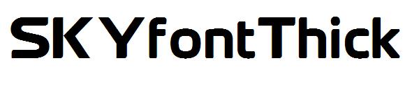 SKYfontThick字体