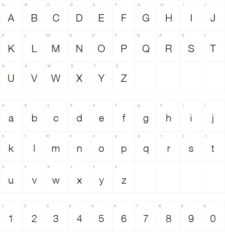 Helvetica45light字体