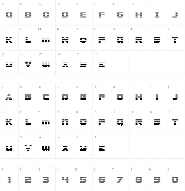 JeebraGradient字体