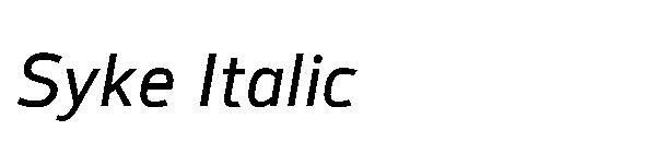 Syke Italic字体