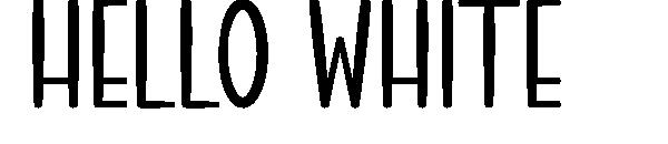 HELLO WHITE字体
