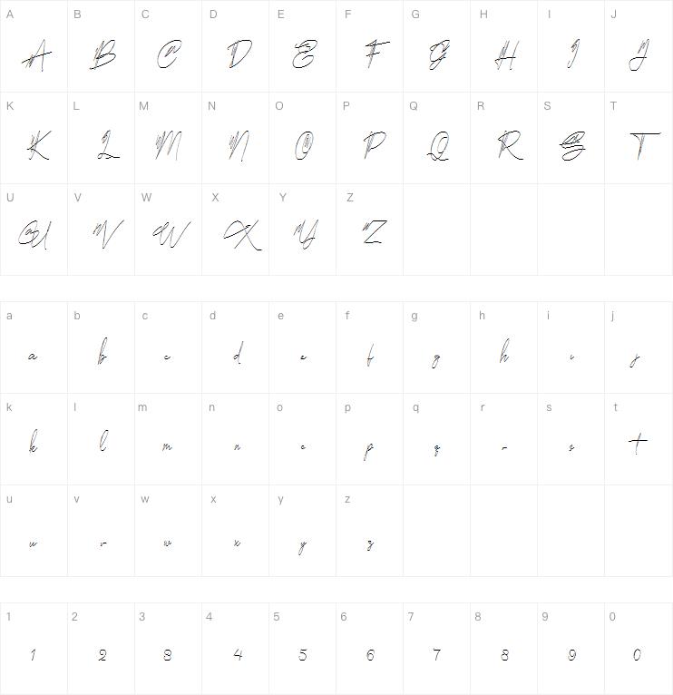 Hantoria Signature字体