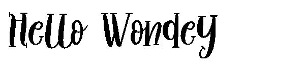Hello Wondey字体
