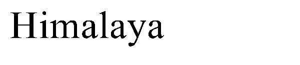 Himalaya字体