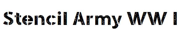 Stencil Army WW I字体