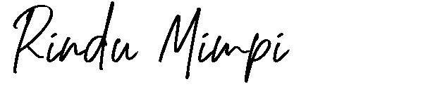 Rindu Mimpi字体