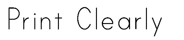 Print Clearly字体