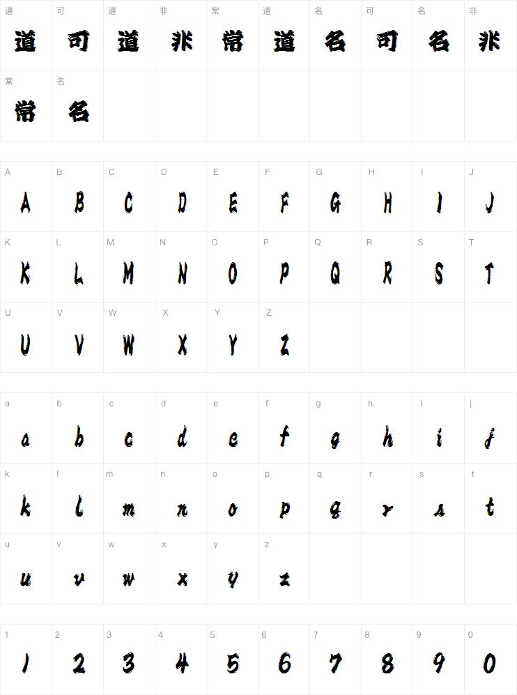 FCひげ文字字体