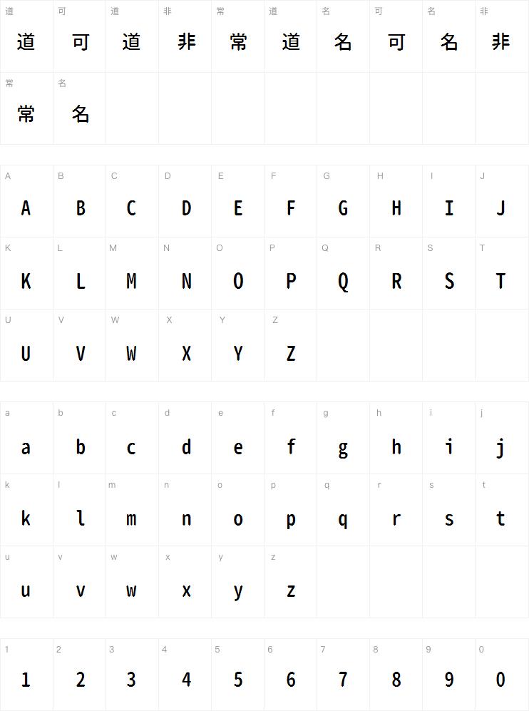 思源柔黑等宽版 Medium字体