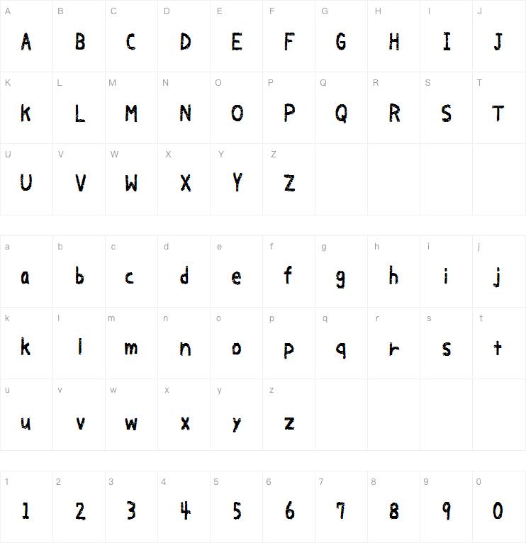 ちはやチョーク Regular字体
