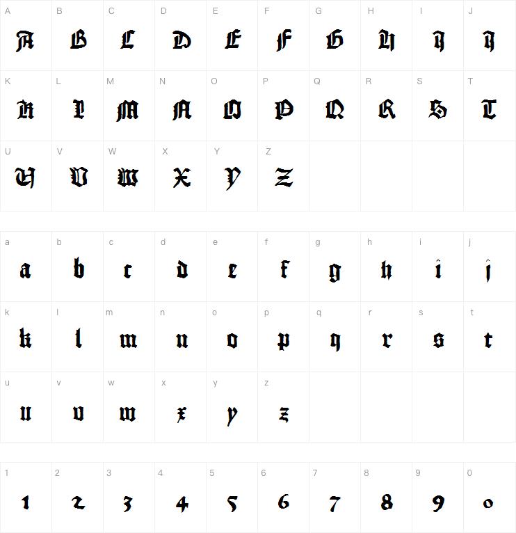 1456 Gutenberg字体