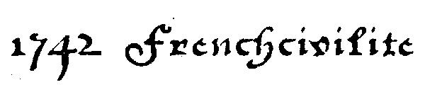 1742 Frenchcivilite字体