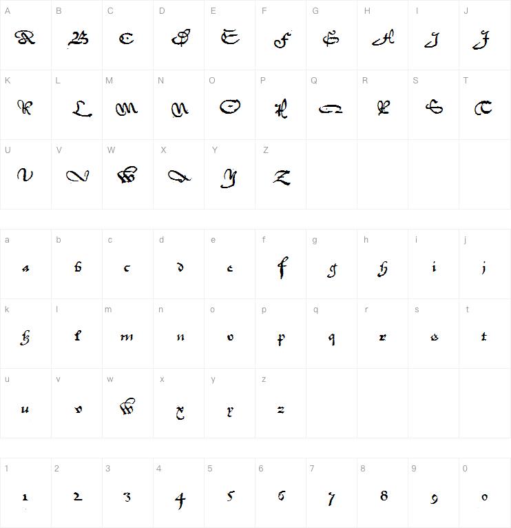 1742 Frenchcivilite字体