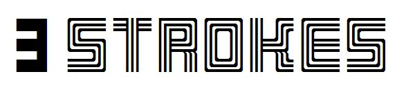 3 Strokes字体