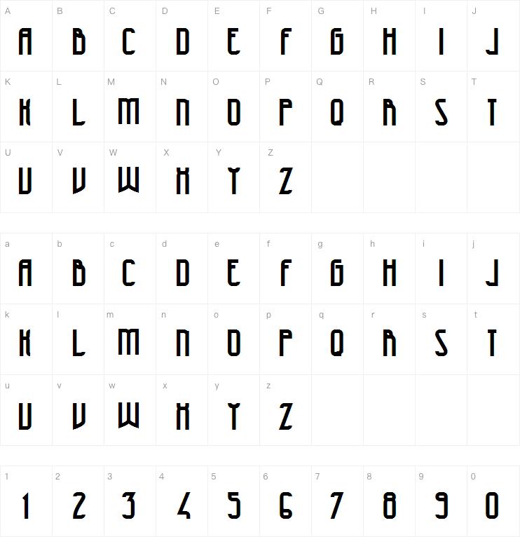 47 Bold字体