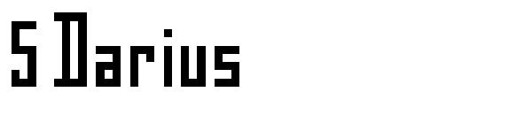 5 Darius字体