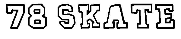 78 Skate字体