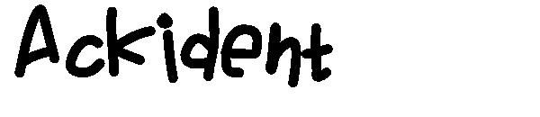Ackident字体