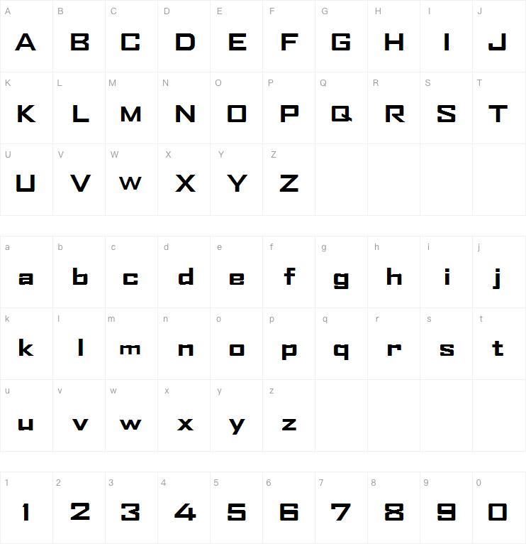 AgencyFB BoldExtended字体