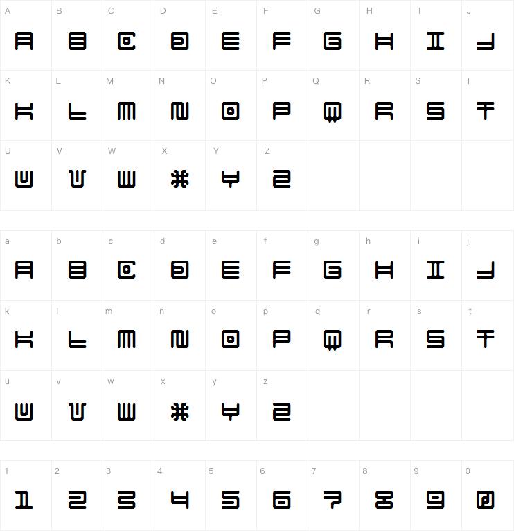 Alien Double字体
