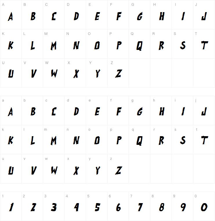 All exes must die!字体