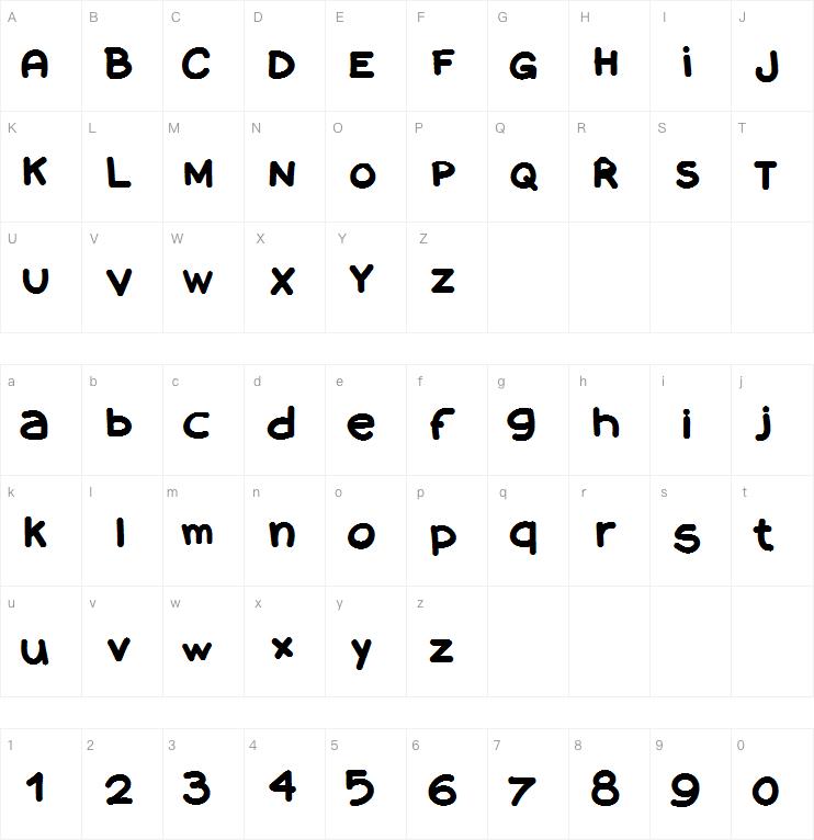 A Mano Blaxtendida字体