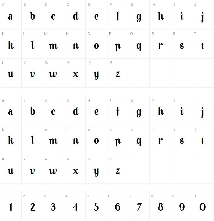 A Pompadour Display Sample字体