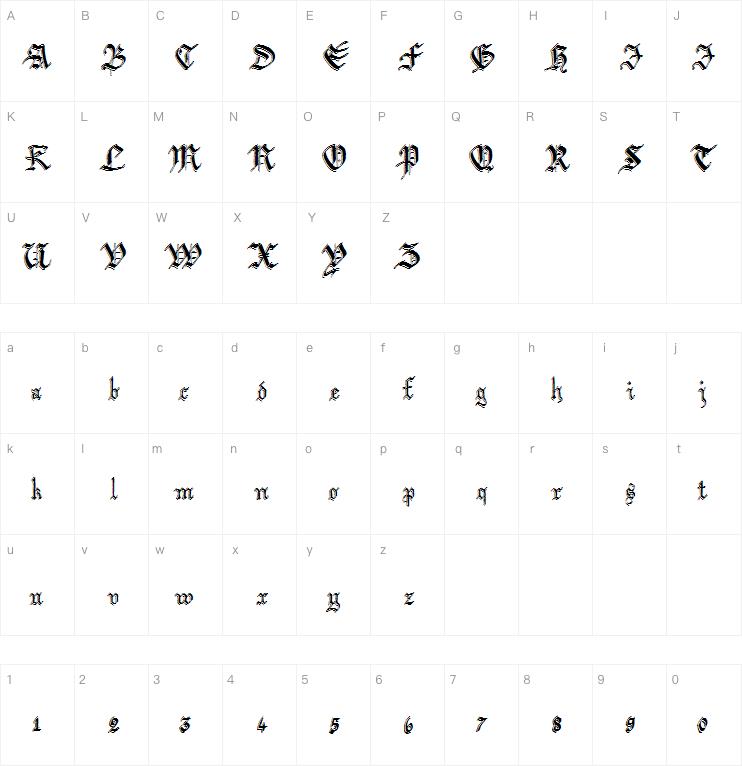 Argor Biw Scaqh字体