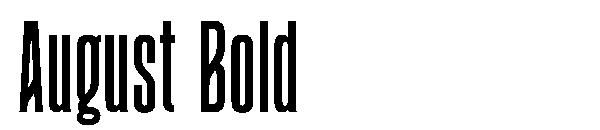 August Bold字体