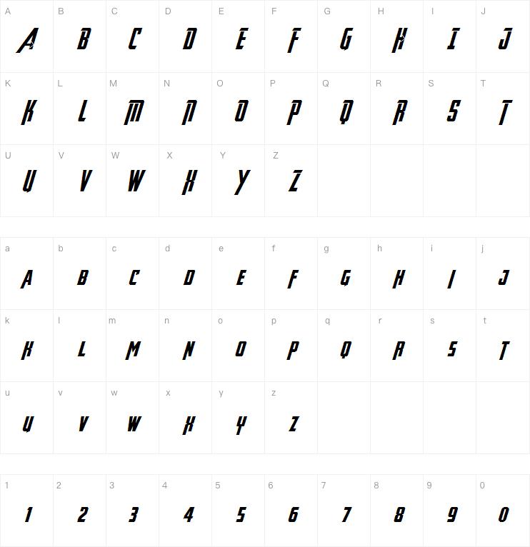 Avengeance Heroic Avenger字体