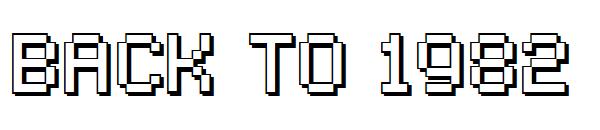 Back to 1982字体