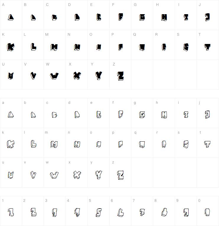 Balok-Balok Tak Sempurna字体