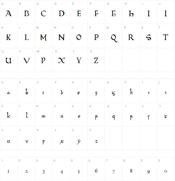 Beowulf 1字体