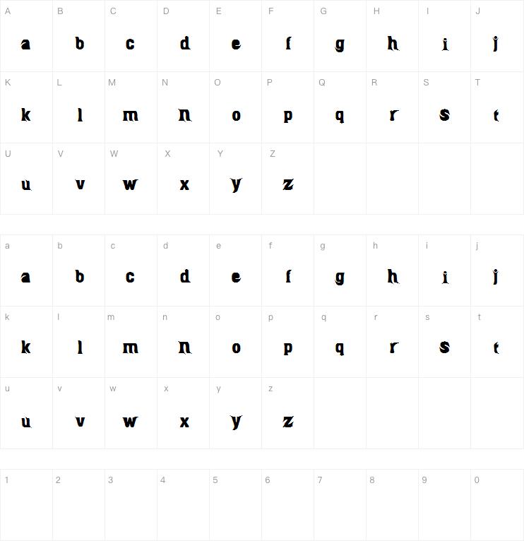 Biru-htam-biru字体