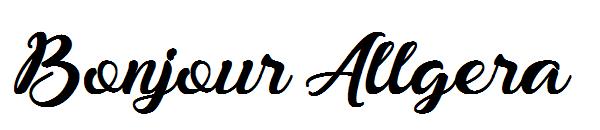 Bonjour Allgera字体
