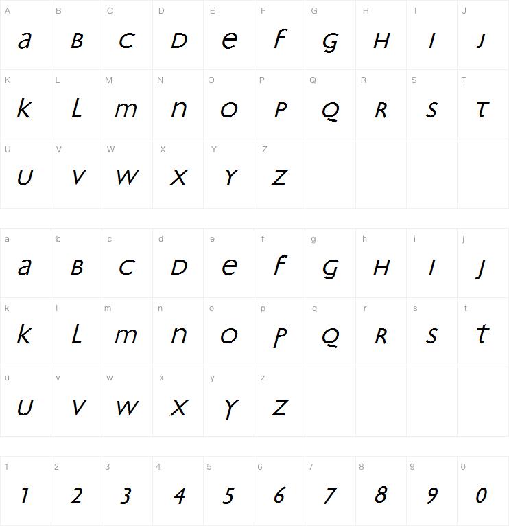 Bradbury Oblique字体