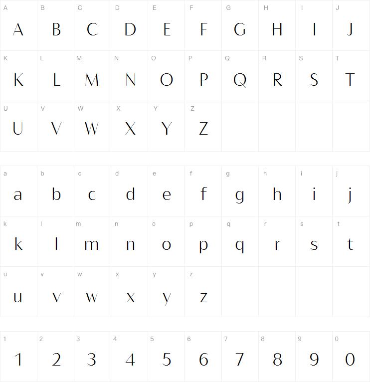Bw Vivant Light字体