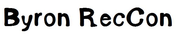Byron RecCon字体